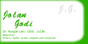 jolan godi business card